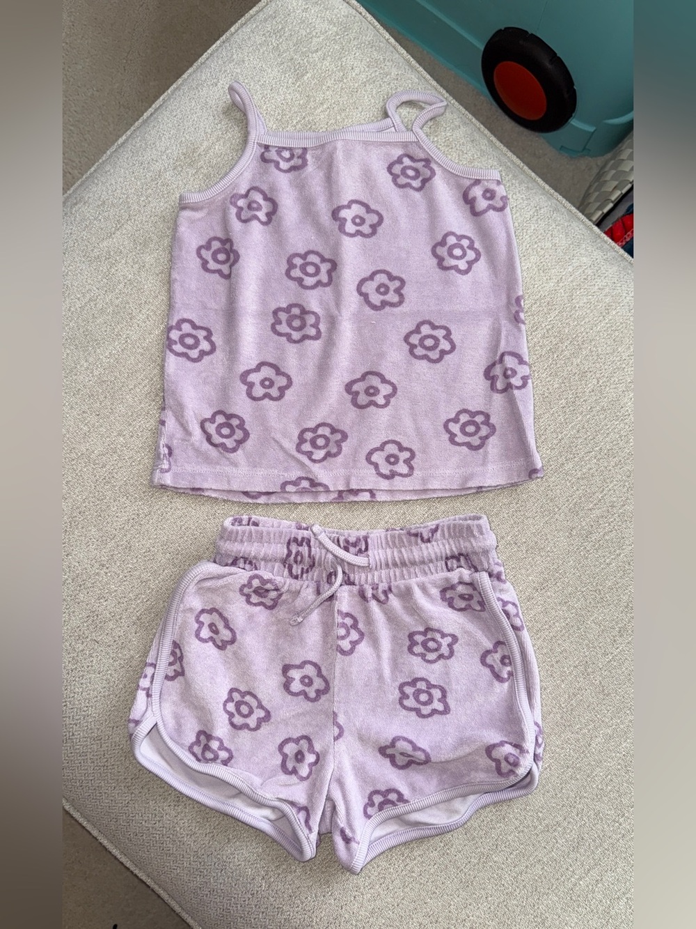 Zara Lilac Floral Tank & Shorts Set